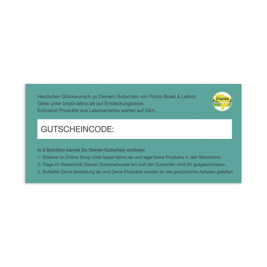 PONTO BRASIL LATINO Gift Card/Voucher 50 EUR