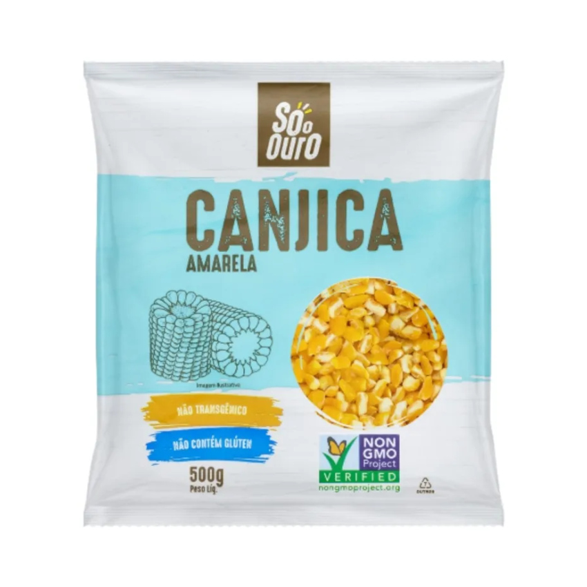 SÓ O OURO Gelbe Maiskörner, GMO-frei - Canjica Amarela de Milho não Transgenico, 500g