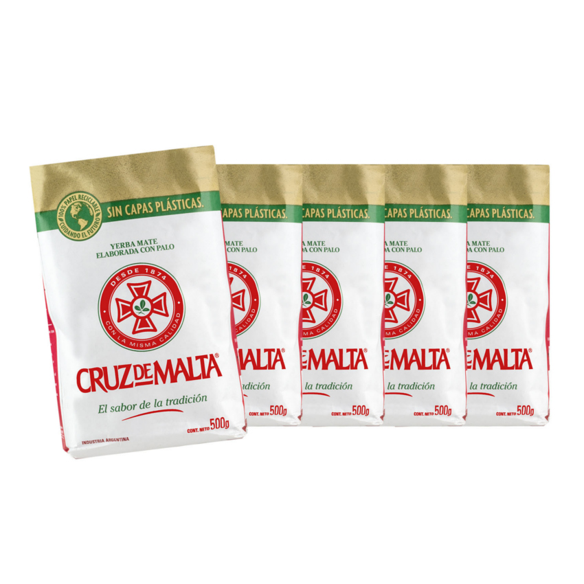 CRUZ DE MALTA Mate-Tee -5er Sparpack- Yerba Mate 5x500g