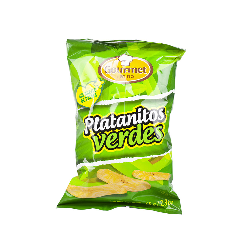 GOURMET LATINO Salgadinhos de banana-da-terra verde - Platanitos Verdes, 65g