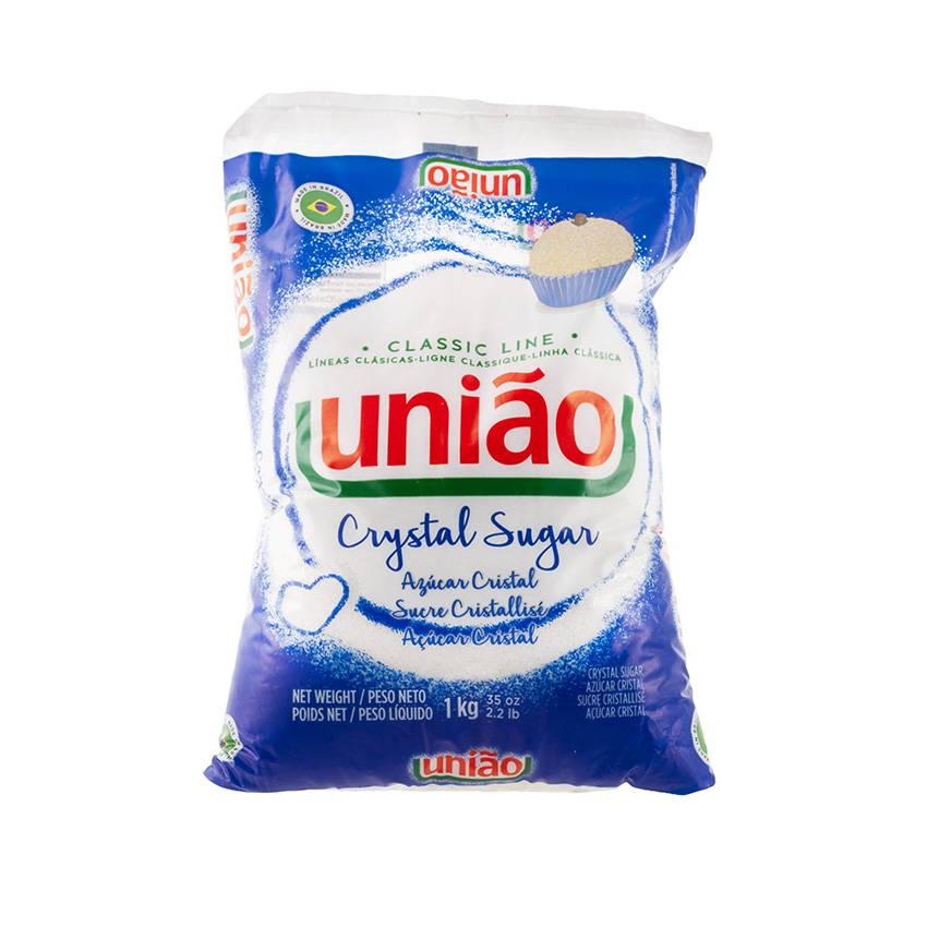 UNIÃO White Crystal Cane Sugar - Açúcar de Cana Cristal, 1kg