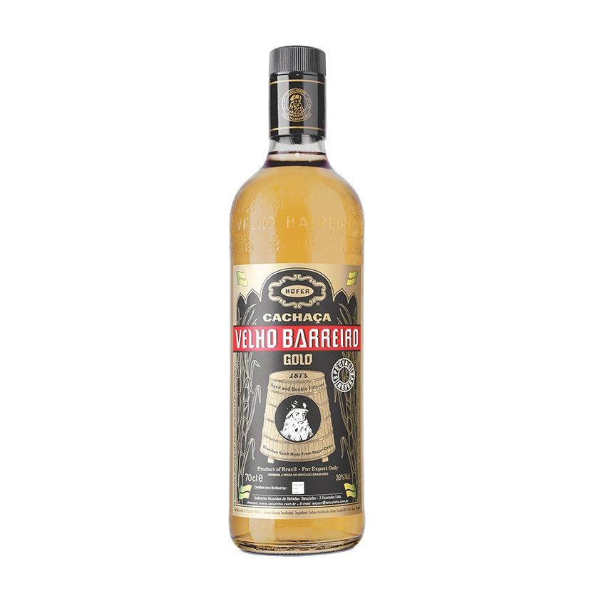 VELHO BARREIRO Gold - Zuckerrohrschnaps - Cachaça GOLD 700ml 39% vol.