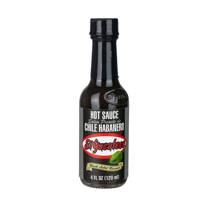 EL YUCATECO Schwarze Habanero Chili Sosse  Salsa Picante Negra de Chile Habanero 120ml