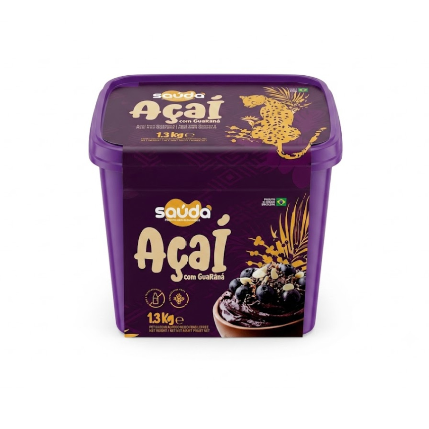 SAÚDA Açaí + Guaraná, Tk-Produkt, - Sorvete de Açaí, 1,3 kg