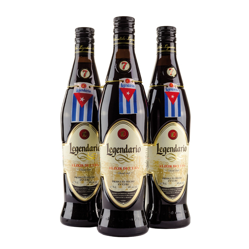 LEGENDARIO Rum-Likör Elixir de Cuba-3er Sparpack- Ron Elixir de Cuba 3x700ml 34%vol