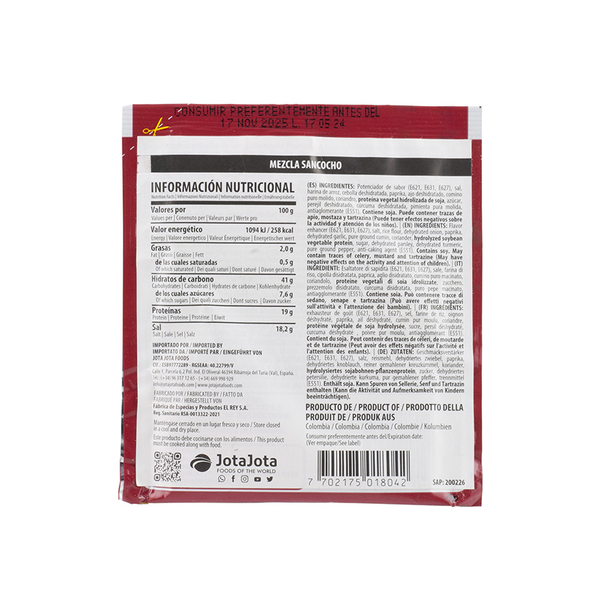 EL REY Seasoning for Sancocho - Mezcla Sancocho, 20g