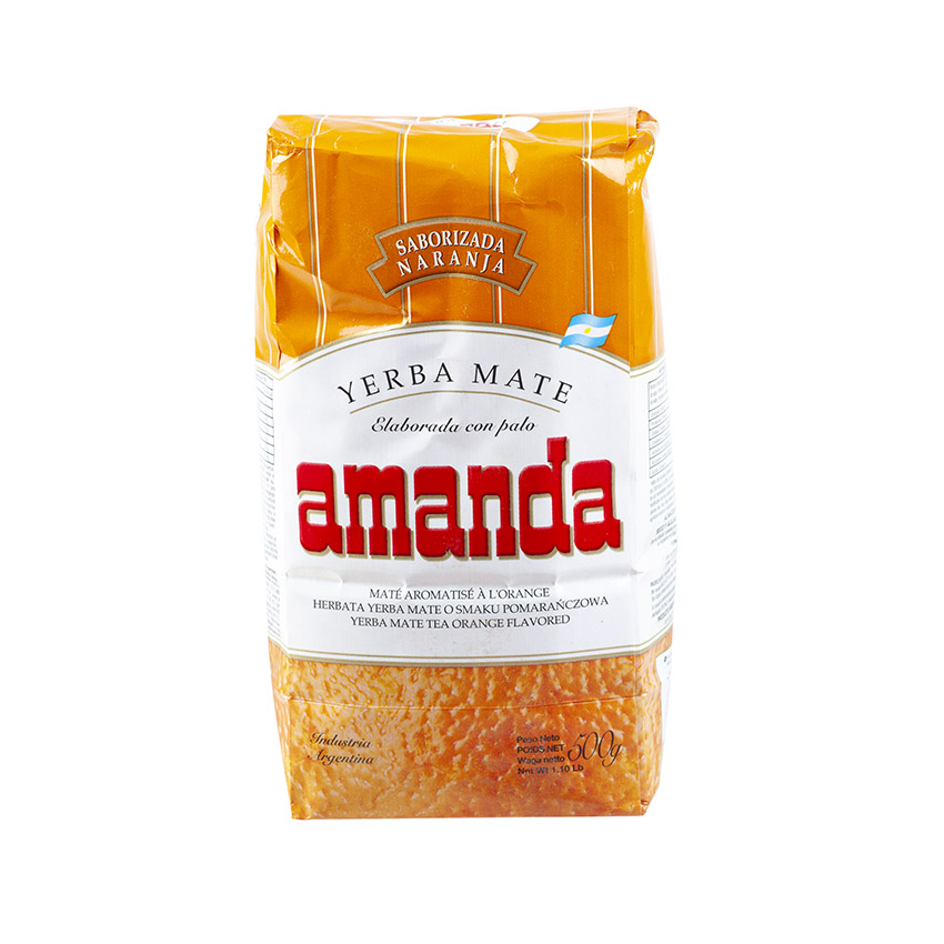 AMANDA Mate-Tee mit Orangengeschmack - Yerba Mate Sabor Naranja 500g