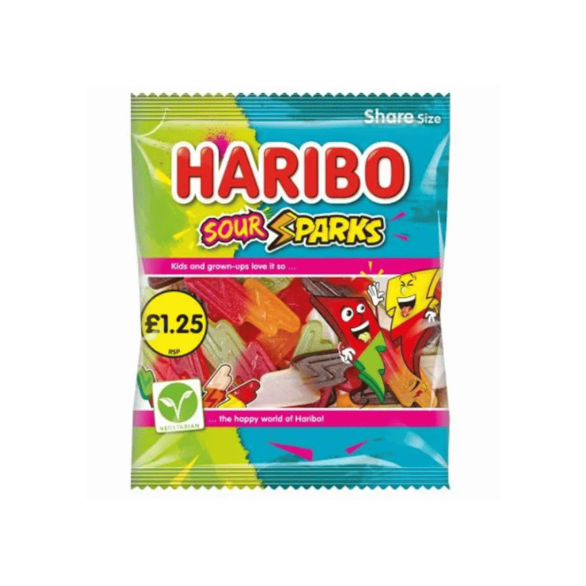 HARIBO Sour Sparks - Saure Fruchtgummi, 140g 