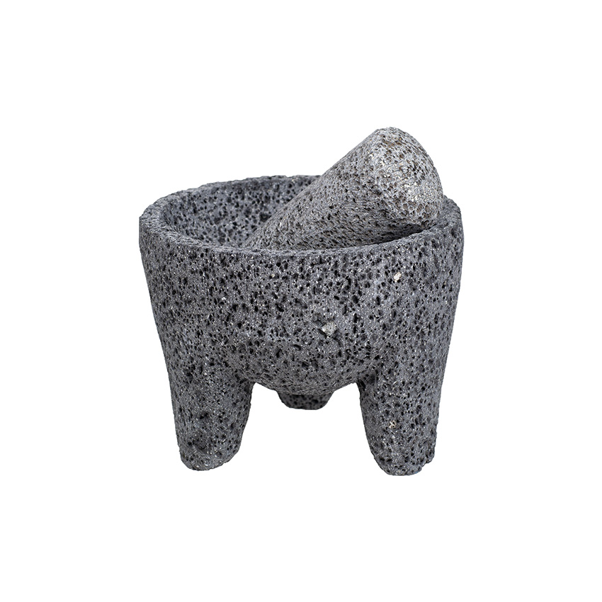 SUCOS DO BRASIL Mörser aus Vulkanstein, Ø 11cm - Molcajete Piedra Volcanica (klein)