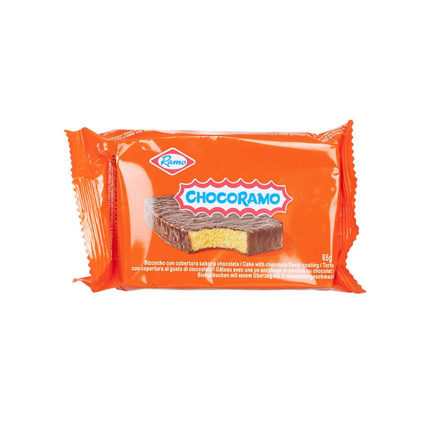 CHOCORAMO Biskuitkuchen mit Schokoladenglasur - Bizcocho con Cobertura de Chocolate, 65g