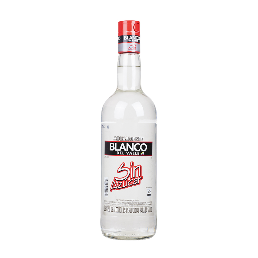BLANCO DEL VALLE Spirituose mit Anisgeschmack ohne Zucker - Aguardiente sin Azúcar, 1 L., 29%vol