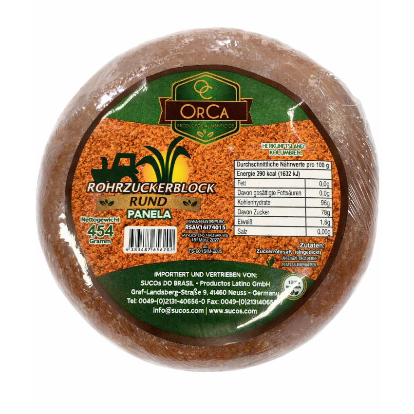 ORCA Rapadura em Bloco - Panela Redonda, 454g 