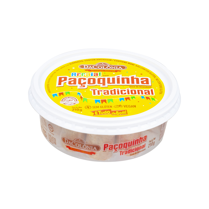 DACOLONIA Feiner Erdnuss-Riegel Paçoca Rolha Tradicional 210g