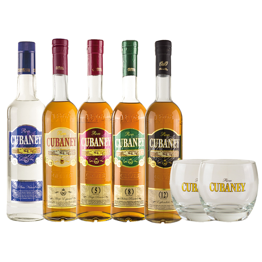 CUBANEY Rum Entdecker + Gläser-Geschenk-Set- Set de Regalo Descubridor+2 Vasos