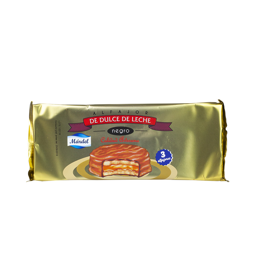 MARDEL Negro - Milchkaramelle/Schokolade Bisquits - Alfajor de Dulce de Leche Negro 150g