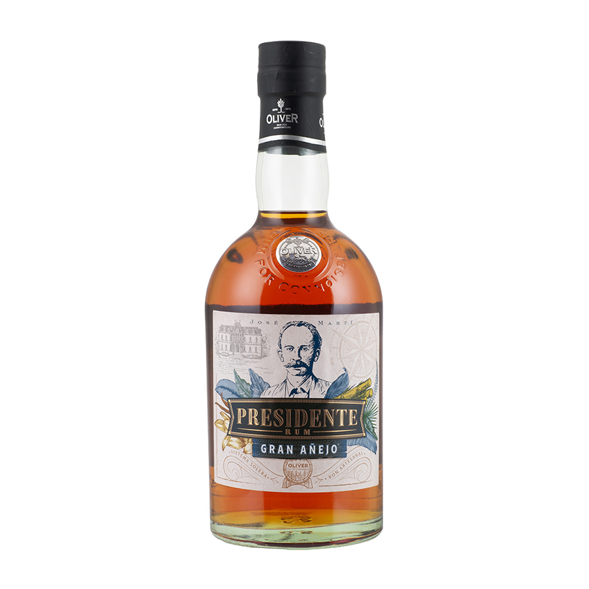 PRESIDENTE Brauner Rum - Gran Añejo Ron Artesanal, 700ml, 40% vol