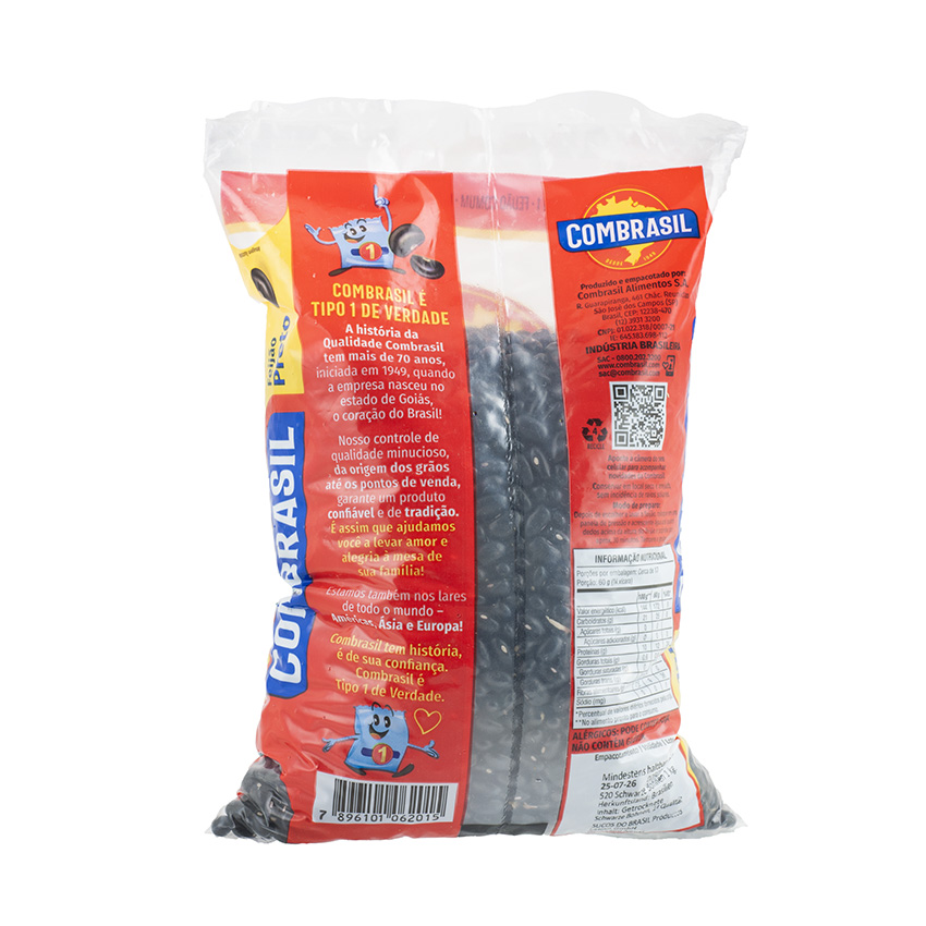 COMBRASIL Schwarze Bohnen - Feijão Preto 1kg