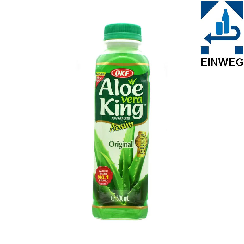 OKF Aloe Vera Getränk Original - Bebida de Aloe Vera Original, 500ml -DPG- MHD 12.02.2027