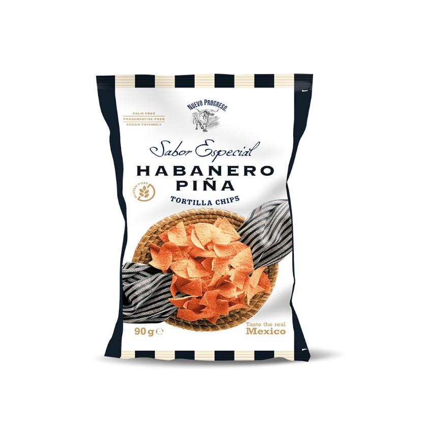 NUEVO PROGRESO Tortilla-Chips Habanero-Piña, 90g