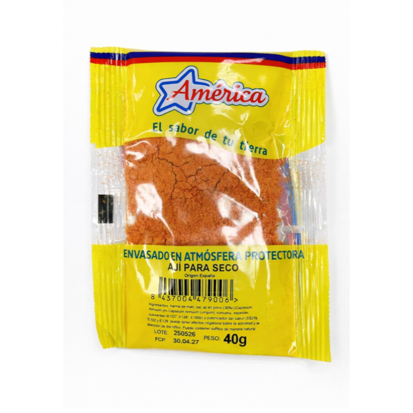 AMERICA Tempero com Pimenta - Ají Para Seco, 40g