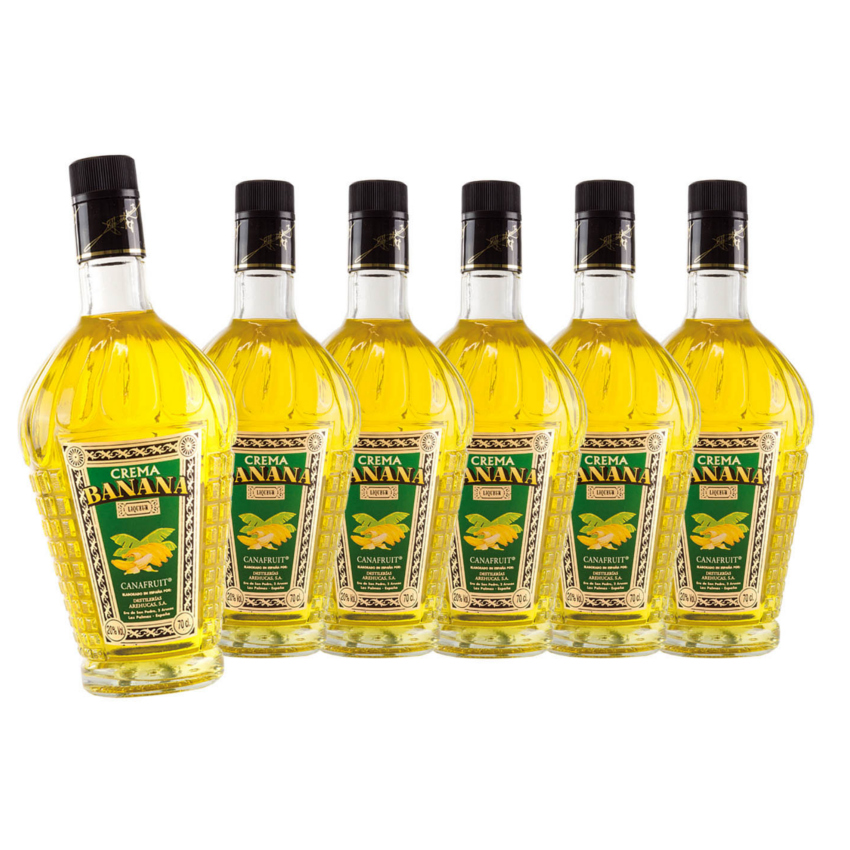 AREHUCAS Bananenlikör-6er Sparpack-Crema Banana 6x700 ml 20%vol