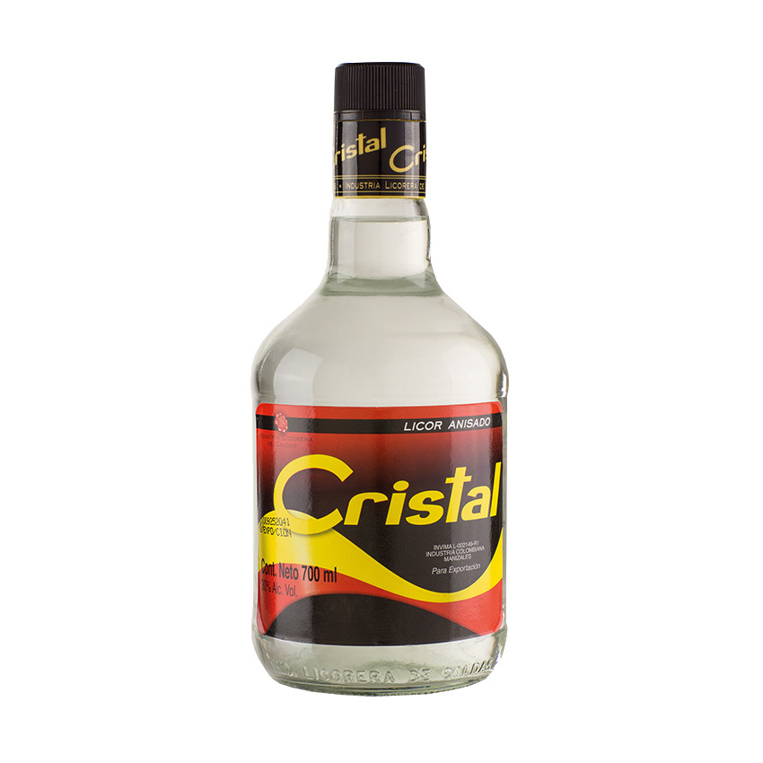 CRISTAL Spirituose mit Anisgeschmack Aguardiente 700ml 30% vol