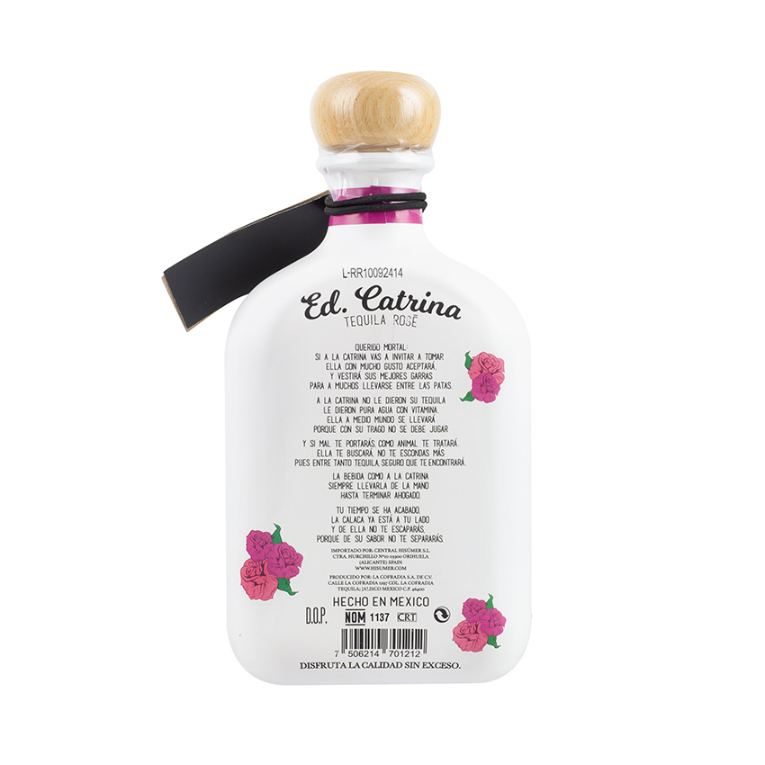 LA COFRADIA Tequila Catrina Edition Rosé - Tequila Rosé Reposado, 700ml, 38% vol