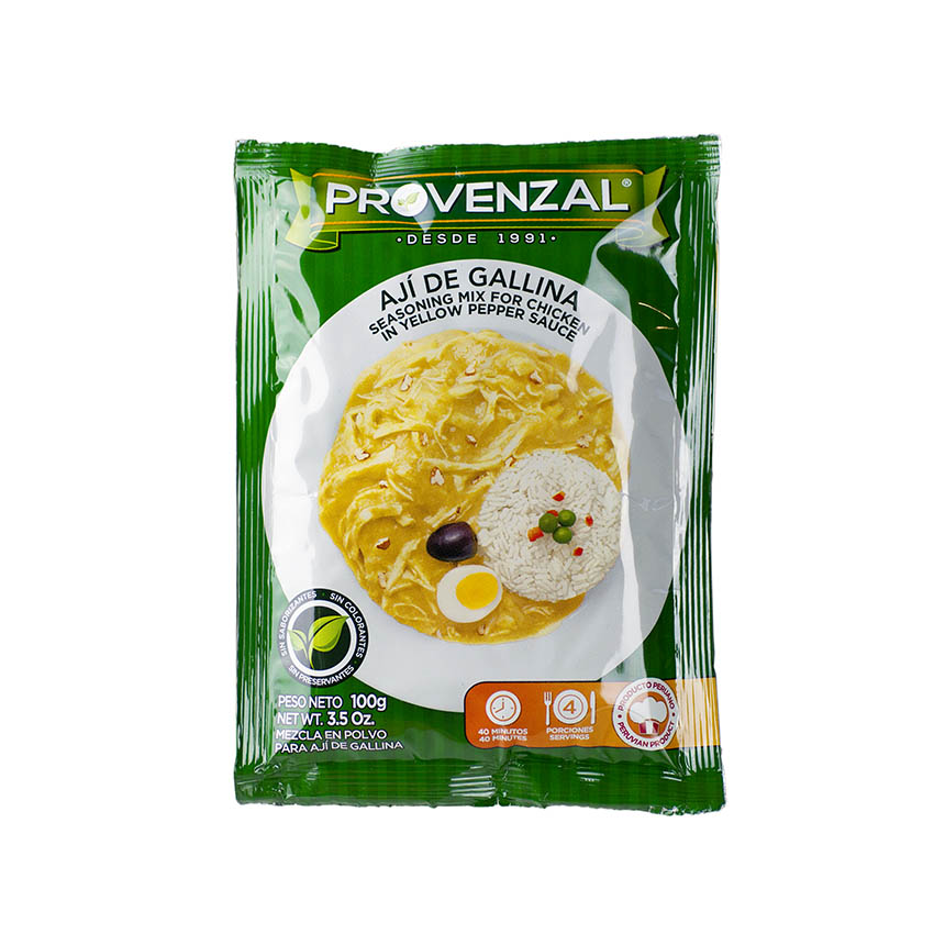 PROVENZAL Gewürzmischung für Hähnchen mit  gewürzter Sauce Sazón para Aji de Gallina 100g