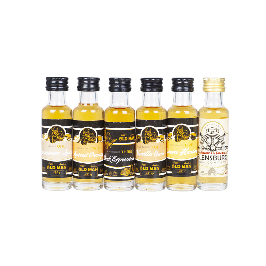 OLD MAN SPIRITS Rum Tasting Box, 40% vol., 120ml