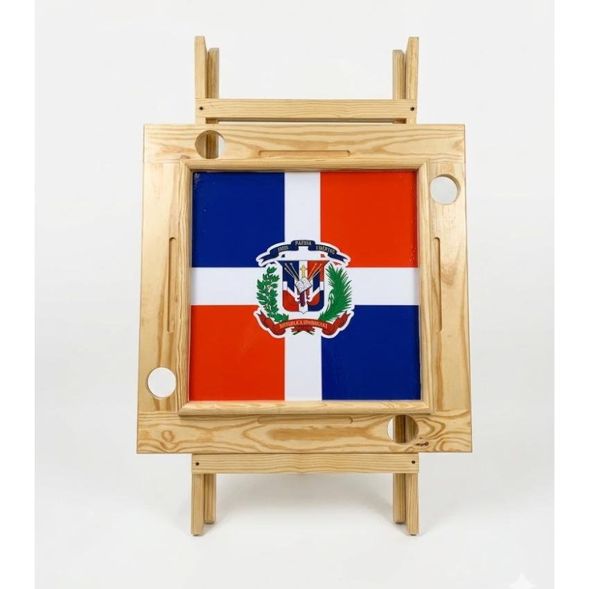 Domino­-Tisch aus Holz - Mesa de Dominó de Madeira