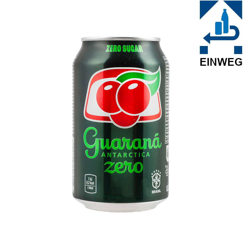 GUARANÁ ANTARCTICA Zero Erfrischungsgetränk Dose --DPG-- Refrigerante Guaraná Zero, Lata 330ml
