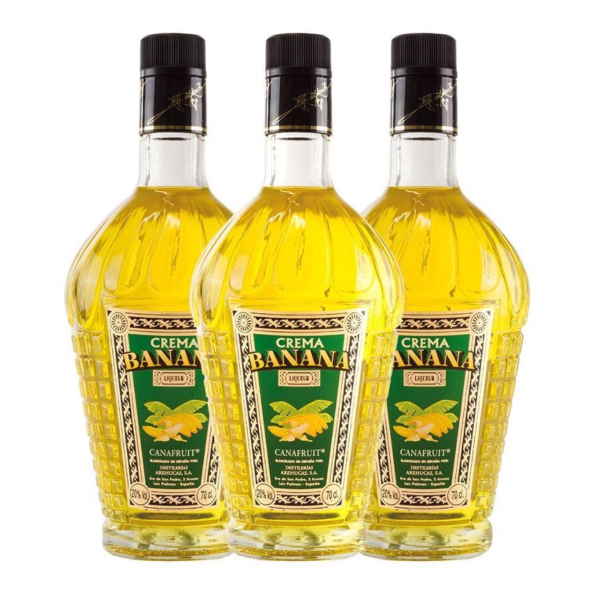 AREHUCAS Bananenlikör-3er Sparpack-Crema Banana 3x700 ml 20%vol
