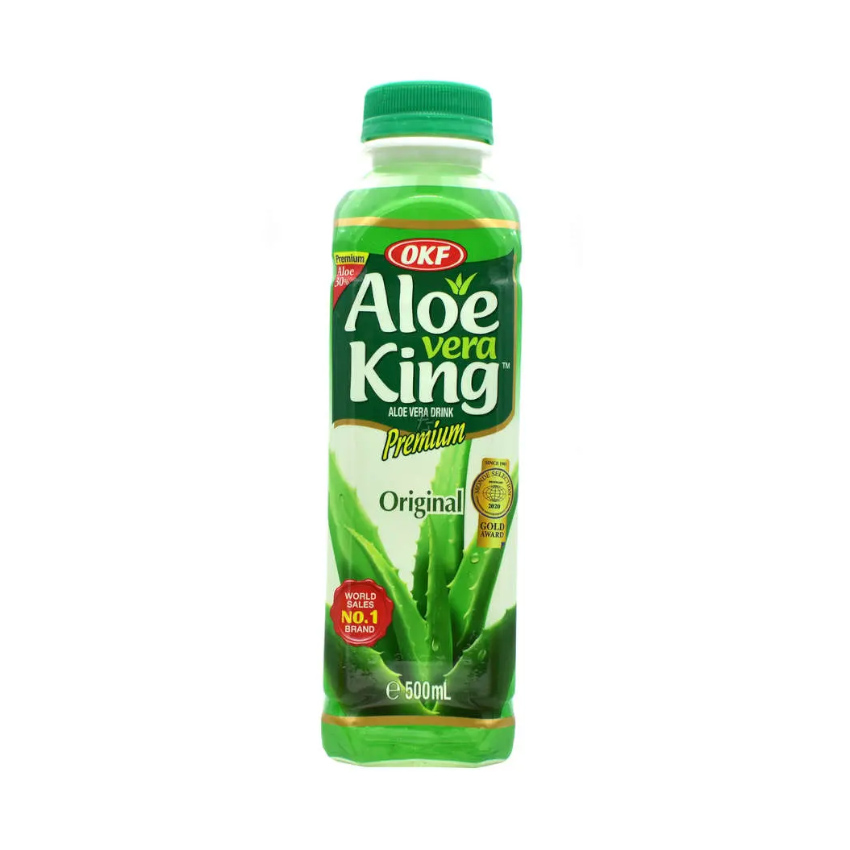 OKF Aloe Vera Getränk Original - Bebida de Aloe Vera Original, 500ml - MHD 19.08.2026