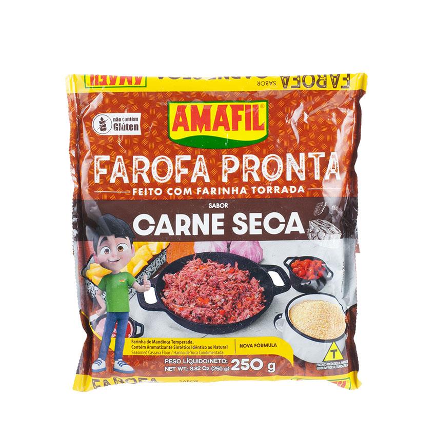 Farofa Pronta Carne-Seca AMAFIL 250g - MHD 05.07.2026
