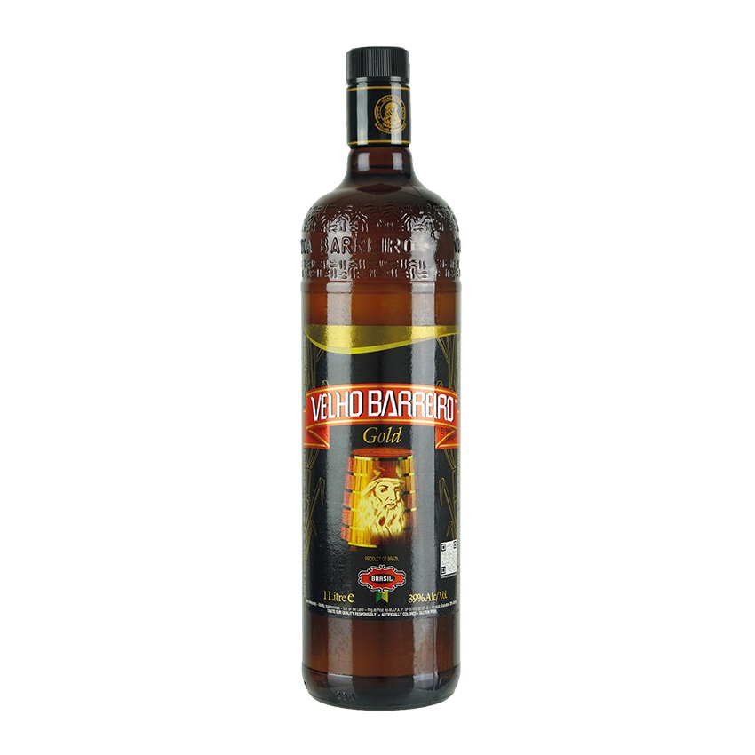 VELHO BARREIRO Gold - Zuckerrohrschnaps - Cachaça GOLD 1L 39% vol.